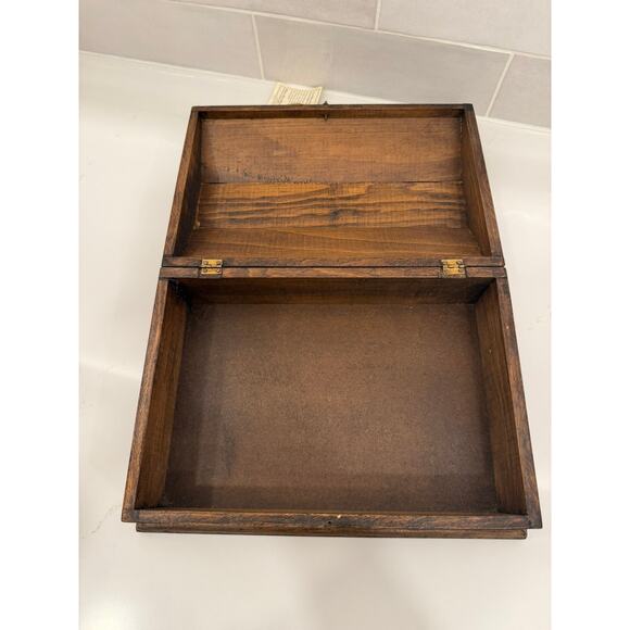 Vintage Antique Unused‎ El Viego Arte Art Mexico Carved Wood Trinket Jewelry Box - Picture 6 of 10